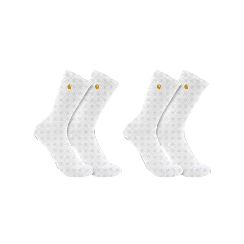 CARHARTT Sock MIDWEIGHT CREW SOCK 2 PACK WHITE