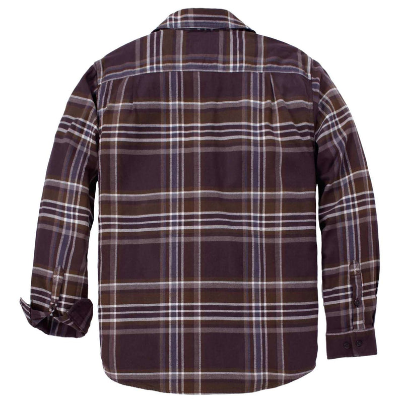 CARHARTT Shirt FLANNEL LONG-SLEEVE PLAID SHIRT DARK SEPIA
