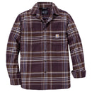CARHARTT Shirt FLANNEL LONG-SLEEVE PLAID SHIRT DARK SEPIA