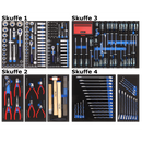 BATO Værktøjsvogn 7 skuffer 257 dele 9106-257