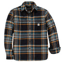 CARHARTT Shirt FLANNEL LONG-SLEEVE PLAID SHIRT BLACK