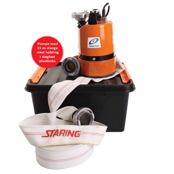 Tsurumi LSC1.4S Lavsugspumpe 1" 230V inkl. 15m slange og koblinger