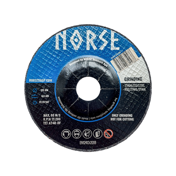 NORSE Slibeskive Grinding Disc 125×6,0×22,23mm Steel