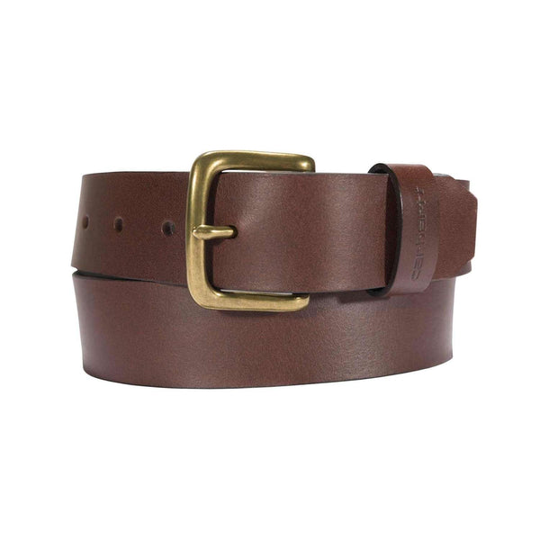 CARHARTT Belt LEATHER CLASSIC BUCKLE BELT DARK BROWN