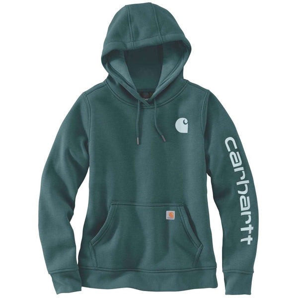 CARHARTT Sweatshirt LOGO SLEEVE GRAPHIC SWEATSHIRT GREENSTONE